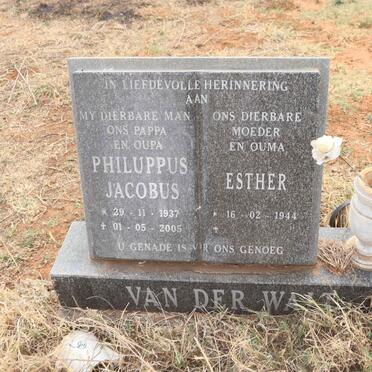 WALT Philuppus Jacobus, van der 1937-2005 & Esther 1944-