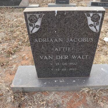 WALT Adriaan Jacobus, van der 1922-1993