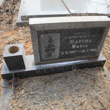 WESSELS Martha Maria 1907-1984