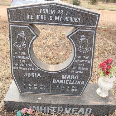 WHITEHEAD Josia 1942-1999 & Mara Daniellina 1943-2006