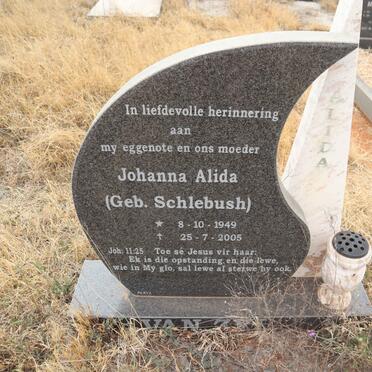ZYL Johanna Alida, van nee SCHLEBUSH 1949-2005