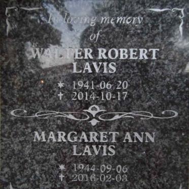 LAVIS Walter Robert 1941-2014 &amp; Margaret Ann 1944-2016