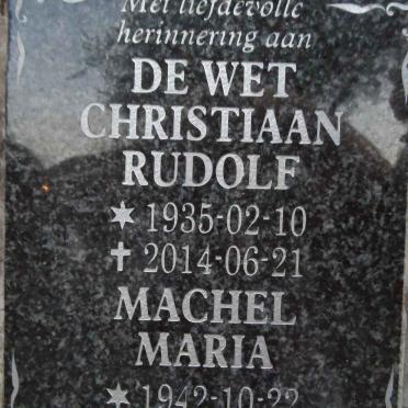 WET Christiaan Rudolf, de 1935-2014 &amp; Machel Maria 1922-