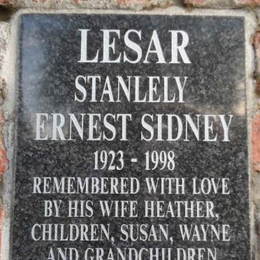 LESAR Stanley Ernest Sidney 1923-1998