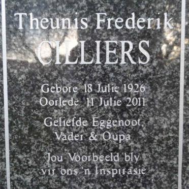 CILLIERS Theunis Frederik 1926-2011