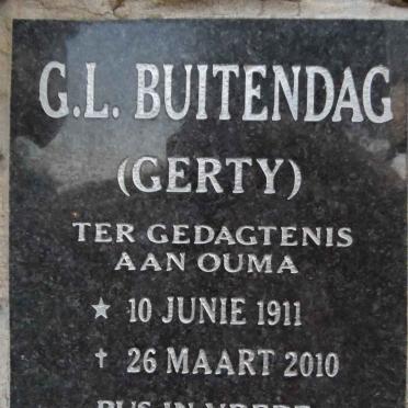 BUITENDAG G.L. 1911-2010