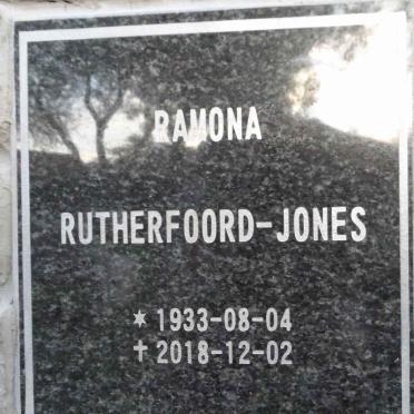 JONES Ramona, RUTHERFOORD- 1933-2018