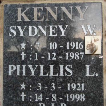 KENNY Sydney W. 1916-1987 &amp; Phyllis L. 1921-1998