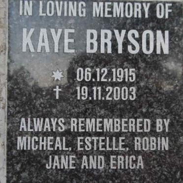 BRYSON Kaye 1915-2003