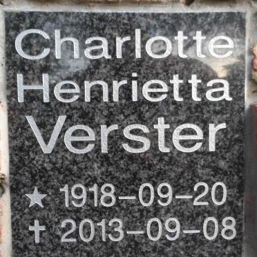 VERSTER Charlotte Henrietta 1918-2013