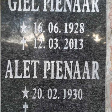 PIENAAR Giel 1928-2013 &amp; Alet 1930-