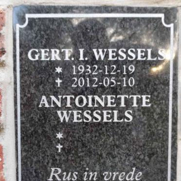 WESSELS Gert I. 1932-2012 &amp; Antoinette