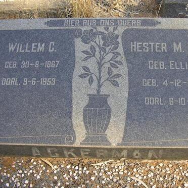 ACKERMAN Willem C. 1867-1953 &amp; Hester M.C. ELLIS 1873-1961