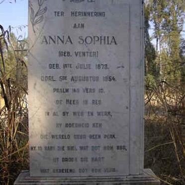 ALLAMAN Anna Sophia, Grobbler nee VENTER 1873-1954