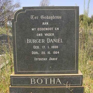 BOTHA Burger Daniël 1889-1964