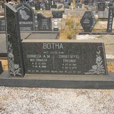 BOTHA Christoffel Theunis 1910-197? &amp; Cornelia A.M. PRINSLOO 1906-1985
