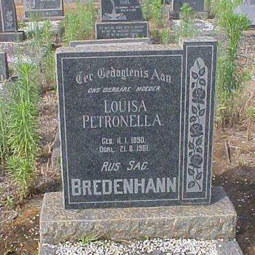 BREDENHANN Louisa Petronella 1890-1961