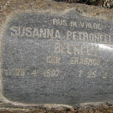 BECKLEY Susanna Petronella néé ERASMUS 1907-1981