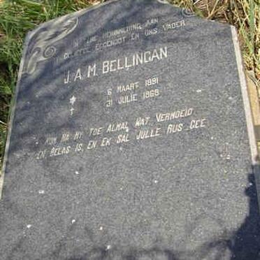 BELLINGAN J.A.M. 1891-1969