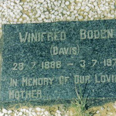 BODEN Winifred néé DAVIS 1888-1971