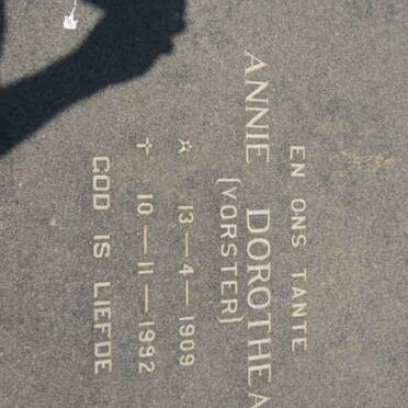 BOUWER Annie Dorothea nee VORSTER 1909-1992