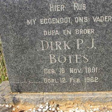 BOTES Dirk P.J. 1891-1962