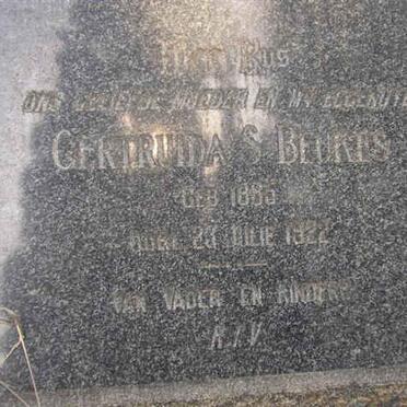 BEUKES Gertruida S. 1885-1922