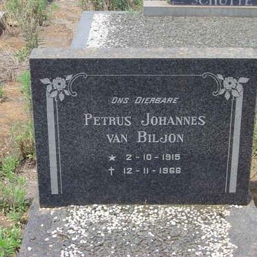 BILJON Petrus Johannes, van 1915-1966