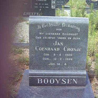 BOOYSEN Jan Coenraad Cronje 1900-1966