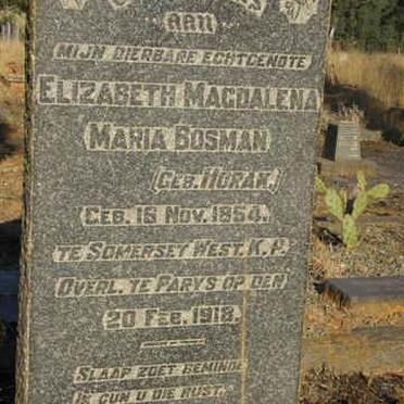 BOSMAN Elizabeth Magdalena Maria nee HORAN 1854-1918