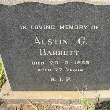 BARRETT Austin G. -1963