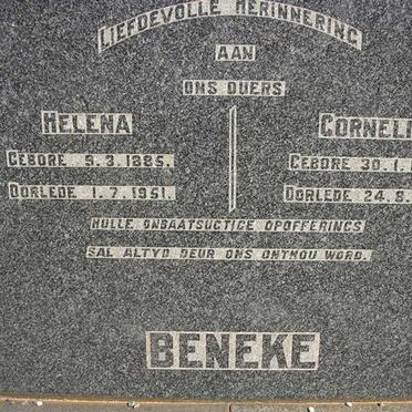 BENEKE Cornelis 1880-1951 &amp; Helena 1885-1951