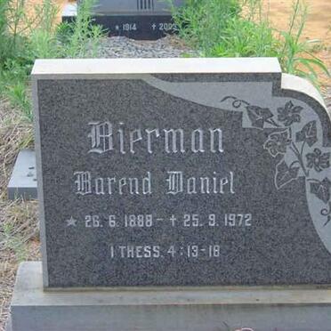 BIERMAN Barend Daniel 1888-1972