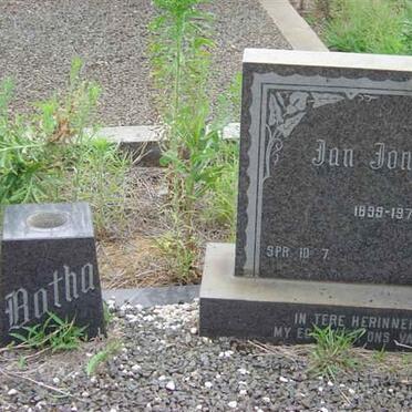 BOTHA Jan Jonathan 1899-1972