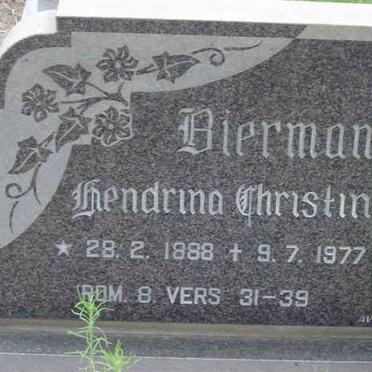 BIERMAN Hendrina Christina 1888-1977