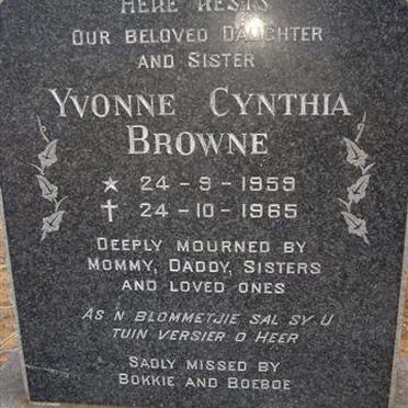 BROWNE Yvonne Cynthia 1959-1965