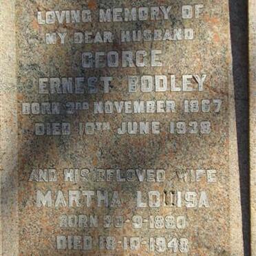 BODLEY George Ernest 1867-1938 &amp; Martha Louisa 1880-1948