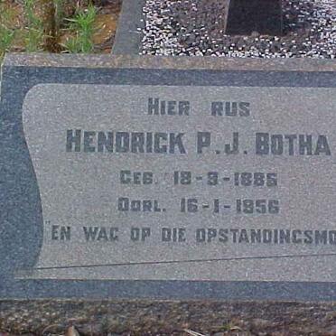 BOTHA Hendrick P.J. 1886-1956