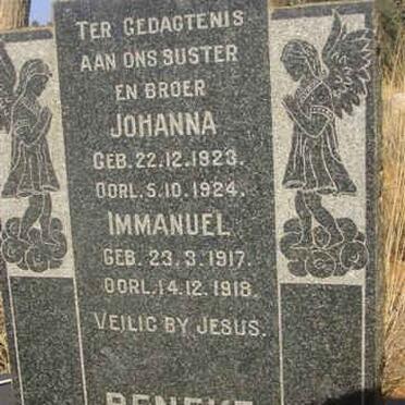 BENEKE Immanuel 1917-1918 :: BENEKE Johanna 1923-1924