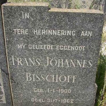 BISSCHOFF Frans Johannes 1900-1962