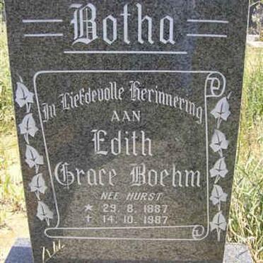 BOTHA Edith Grace Boehm nee HURST 1887-1987