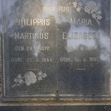 BOTHA Philippus Martinus 1872-1955 &amp; Maria Elizabeth 1874-1965