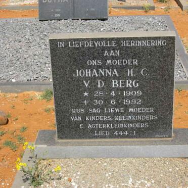 BERG Johanna H.C., v.d. 1909-1992