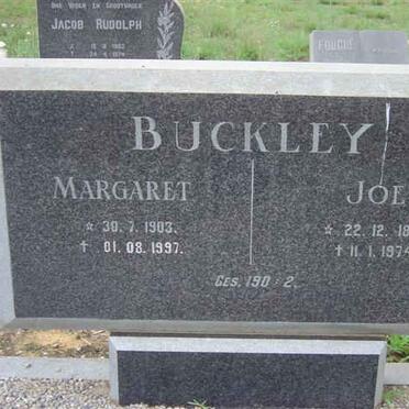 BUCKLEY Joe 1896-1974 &amp; Margaret 1903-1997
