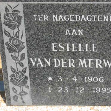MERWE Estelle, van der 1906-1995