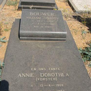 BOUWER William Aubrey 1906-1980 &amp; Annie Dorothea VORSTER 1909-1992