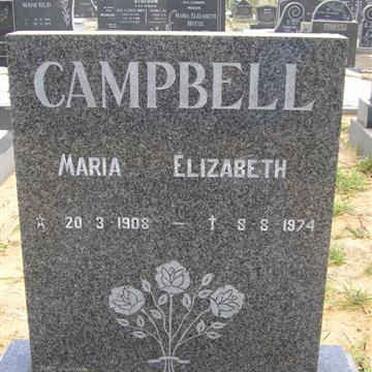 CAMPBELL Maria Elizabeth 1908-1974