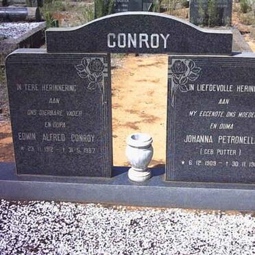 CONROY Edwin Alfred 1912-1987 &amp; Johanna Petetronella PUTTER 1909-1980