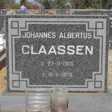 CLAASEN Johannes Albertus 1905-1978