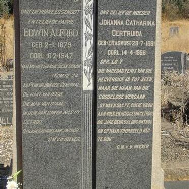 CONROY Edwin Alfred 1879-1947 &amp; Johanna Catherina Gertruida ERASMUS, 1881-1956